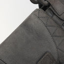 LOEWE Tote Bag Suede Gray Silver Auth 192813-10