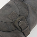 LOEWE Tote Bag Suede Gray Silver Auth 192813-17