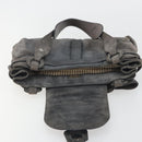 LOEWE Tote Bag Suede Gray Silver Auth 192813-18