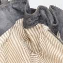 LOEWE Tote Bag Suede Gray Silver Auth 192813-20