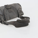 LOEWE Tote Bag Suede Gray Silver Auth 192813-7