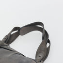 LOEWE Tote Bag Suede Gray Silver Auth 192813-8