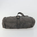LOEWE Tote Bag Suede Gray Silver Auth 192813-5