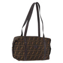 FENDI Zucca Canvas Tote Bag Brown Auth 192814-1