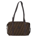 FENDI Zucca Canvas Tote Bag Brown Auth 192814-2