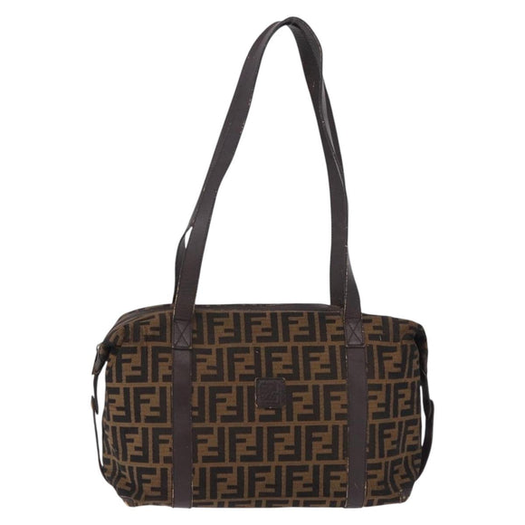 FENDI Zucca Canvas Tote Bag Brown Auth 192814