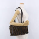 FENDI Zucca Canvas Tote Bag Brown Auth 192814-23
