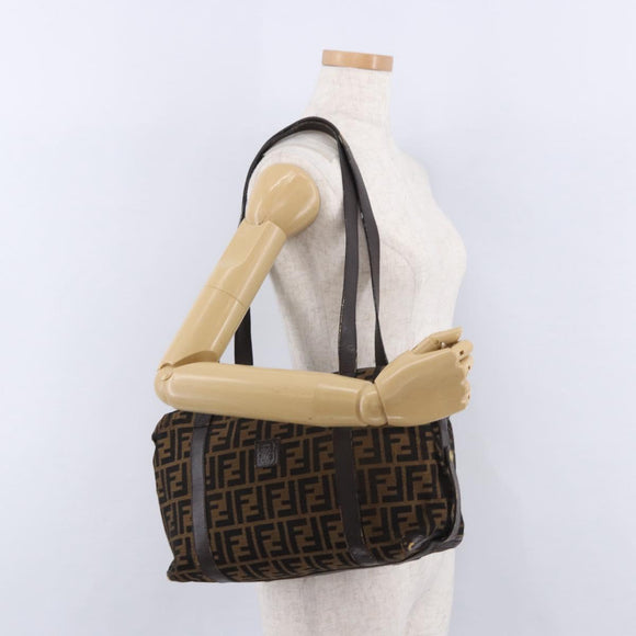 FENDI Zucca Canvas Tote Bag Brown Auth 192814