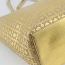 CELINE Tote Bag Suede Gold Auth 192815A-13
