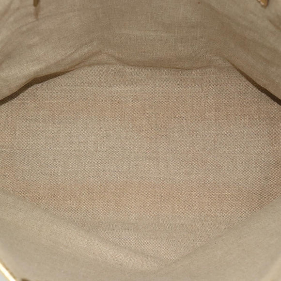 CELINE Tote Bag Suede Gold Auth 192815A