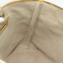 CELINE Tote Bag Suede Gold Auth 192815A-16