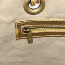 CELINE Tote Bag Suede Gold Auth 192815A-18