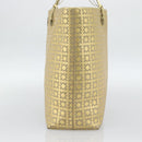 CELINE Tote Bag Suede Gold Auth 192815A-5