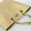 CELINE Tote Bag Suede Gold Auth 192815A-6