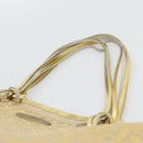 CELINE Tote Bag Suede Gold Auth 192815A-8