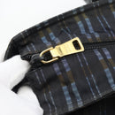 PRADA Tote Bag Nylon Navy Gold Tone Auth 192816A-10
