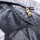 PRADA Tote Bag Nylon Navy Gold Tone Auth 192816A-19