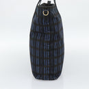 PRADA Tote Bag Nylon Navy Gold Tone Auth 192816A-3