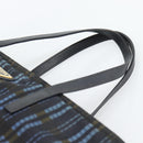 PRADA Tote Bag Nylon Navy Gold Tone Auth 192816A-8