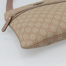 GUCCI GG Supreme Shoulder Bag PVC Leather Pink Gold Tone Auth 192818-11