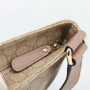 GUCCI GG Supreme Shoulder Bag PVC Leather Pink Gold Tone Auth 192818-14