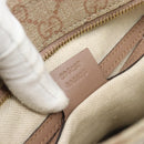 GUCCI GG Supreme Shoulder Bag PVC Leather Pink Gold Tone Auth 192818-21