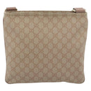 GUCCI GG Supreme Shoulder Bag PVC Leather Pink Gold Tone Auth 192818-3