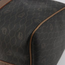 Christian Dior Honeycomb Boston Bag PVC Leather Brown Gold Tone Auth 192820A-12