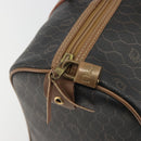 Christian Dior Honeycomb Boston Bag PVC Leather Brown Gold Tone Auth 192820A-16