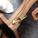 Christian Dior Honeycomb Boston Bag PVC Leather Brown Gold Tone Auth 192820A-21