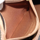 Christian Dior Honeycomb Boston Bag PVC Leather Brown Gold Tone Auth 192820A-22