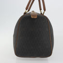Christian Dior Honeycomb Boston Bag PVC Leather Brown Gold Tone Auth 192820A-5