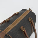 Christian Dior Honeycomb Boston Bag PVC Leather Brown Gold Tone Auth 192820A-6