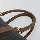Christian Dior Honeycomb Boston Bag PVC Leather Brown Gold Tone Auth 192820A-8