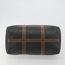 Christian Dior Honeycomb Boston Bag PVC Leather Brown Gold Tone Auth 192820A-9