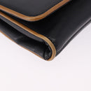 CELINE Horse Carriage Shoulder Bag Leather Black Gold Tone Auth 192821A-9