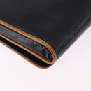 CELINE Horse Carriage Shoulder Bag Leather Black Gold Tone Auth 192821A-15