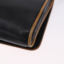 CELINE Horse Carriage Shoulder Bag Leather Black Gold Tone Auth 192821A-16