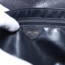 CELINE Horse Carriage Shoulder Bag Leather Black Gold Tone Auth 192821A-18