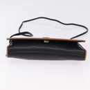 CELINE Horse Carriage Shoulder Bag Leather Black Gold Tone Auth 192821A-5