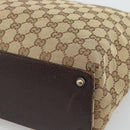 GUCCI GG Canvas Tote Bag Beige Silver 120836 Auth 192823-12