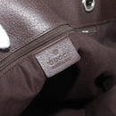 GUCCI GG Canvas Tote Bag Beige Silver 120836 Auth 192823-14