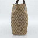 GUCCI GG Canvas Tote Bag Beige Silver 120836 Auth 192823-4