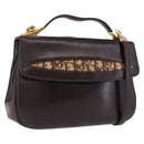 Christian Dior Hand Bag Calf Skin 2way Brown Gold Tone Auth 192824A-1