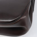 Christian Dior Hand Bag Calf Skin 2way Brown Gold Tone Auth 192824A-16