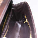 Christian Dior Hand Bag Calf Skin 2way Brown Gold Tone Auth 192824A-20