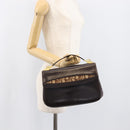 Christian Dior Hand Bag Calf Skin 2way Brown Gold Tone Auth 192824A-28