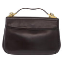 Christian Dior Hand Bag Calf Skin 2way Brown Gold Tone Auth 192824A-3