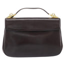 Christian Dior Hand Bag Calf Skin 2way Brown Gold Tone Auth 192824A-2