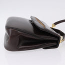 Christian Dior Hand Bag Calf Skin 2way Brown Gold Tone Auth 192824A-4